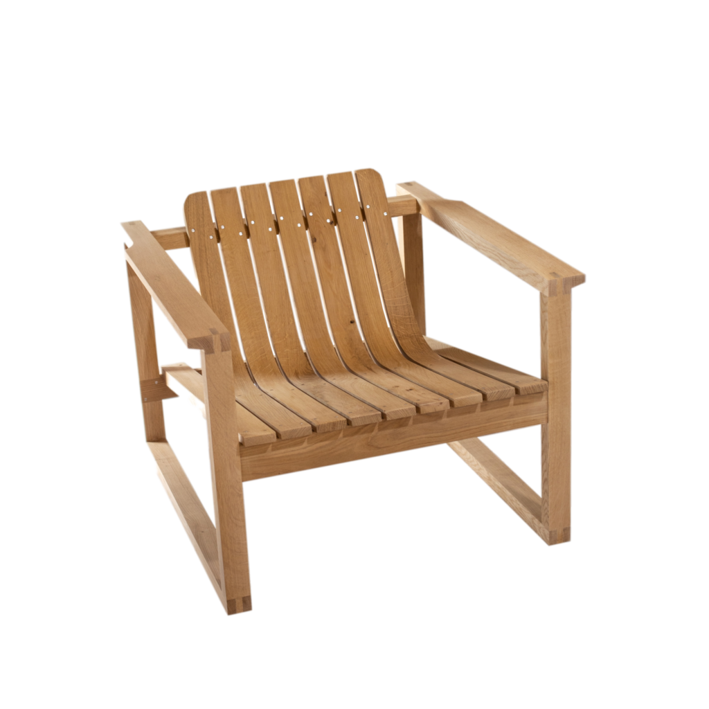 Contemporary Garden Chair Steam Bent Easy Chair by Mena