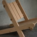 a wooden outdoor chair
