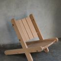 a wooden outdoor chair