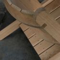 Outdoor comfortable low fire side chair