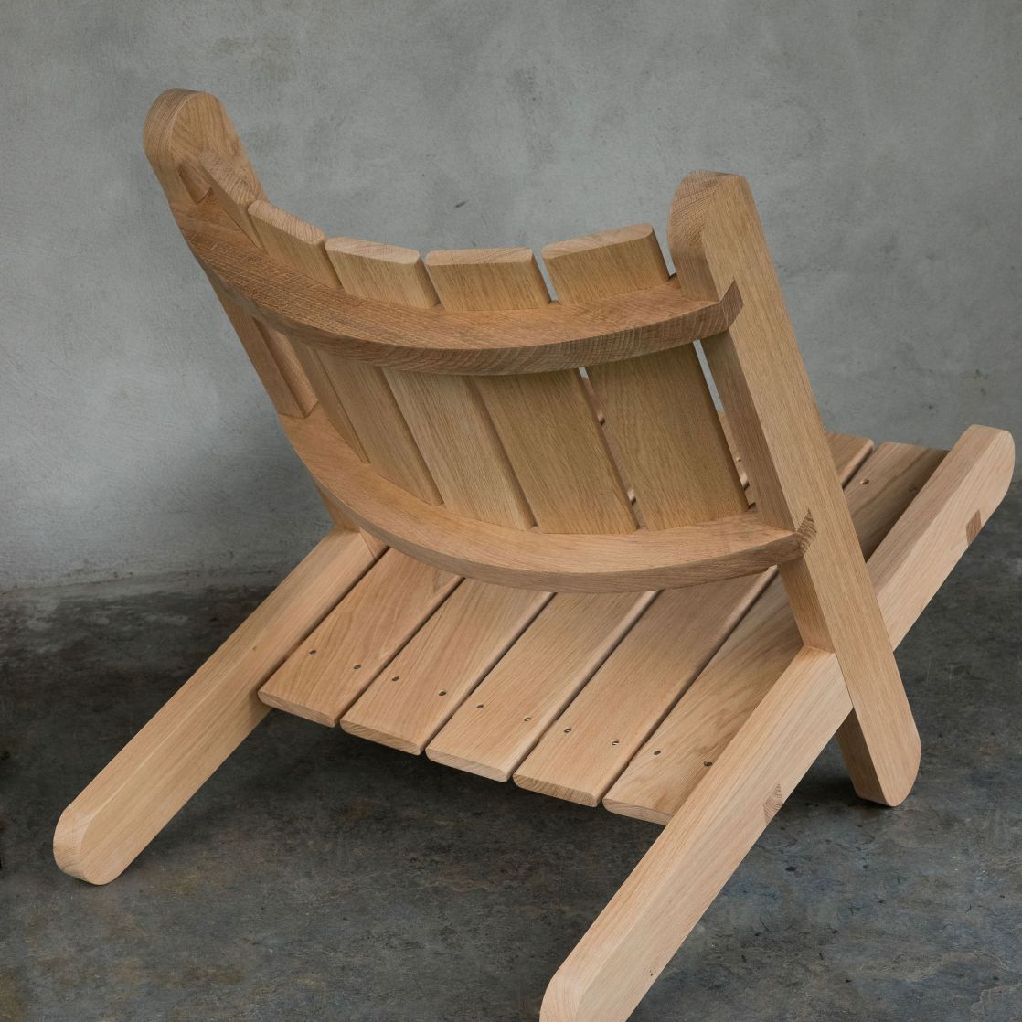 a wooden outdoor chair