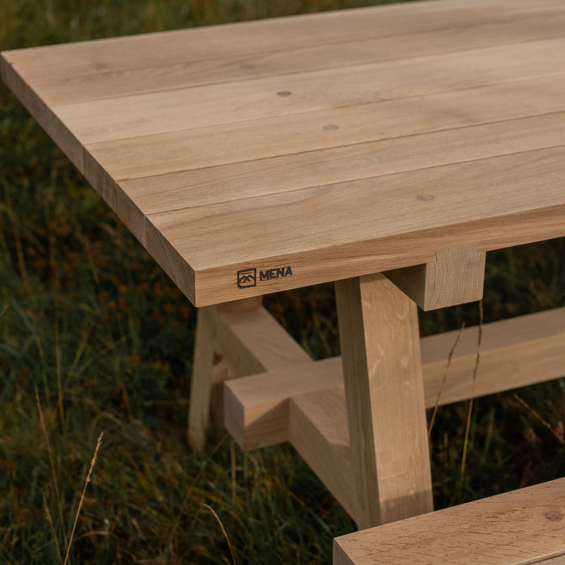 Prenn Outdoor Oak Table for gardens and patios