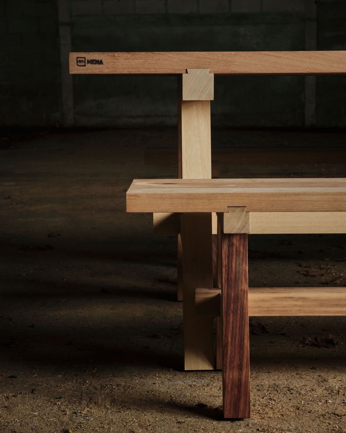 Close up of Prenn Table and Bench